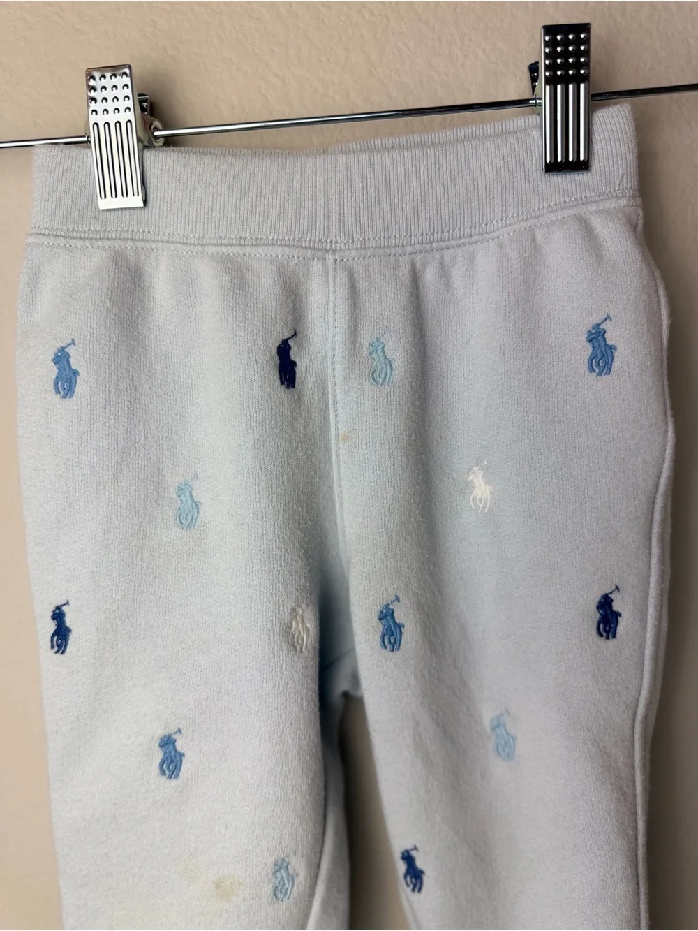 Ralph Lauren Light Blue Polo Pony Embroidered Joggers